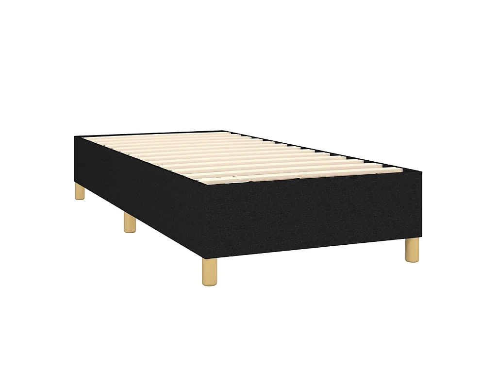 Cama continental c/ colchão e LED 80x200 cm tecido preto PT124187