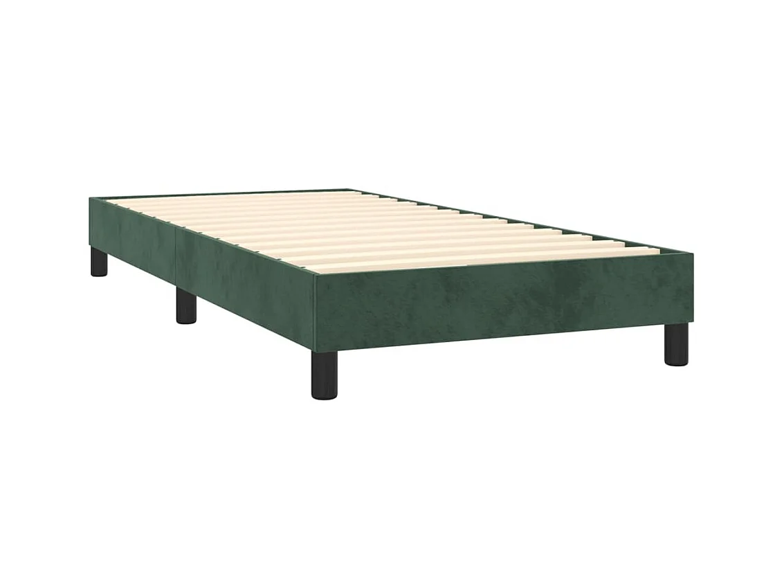 Boxspring met matras fluweel donkergroen 90x200 cm NL52824