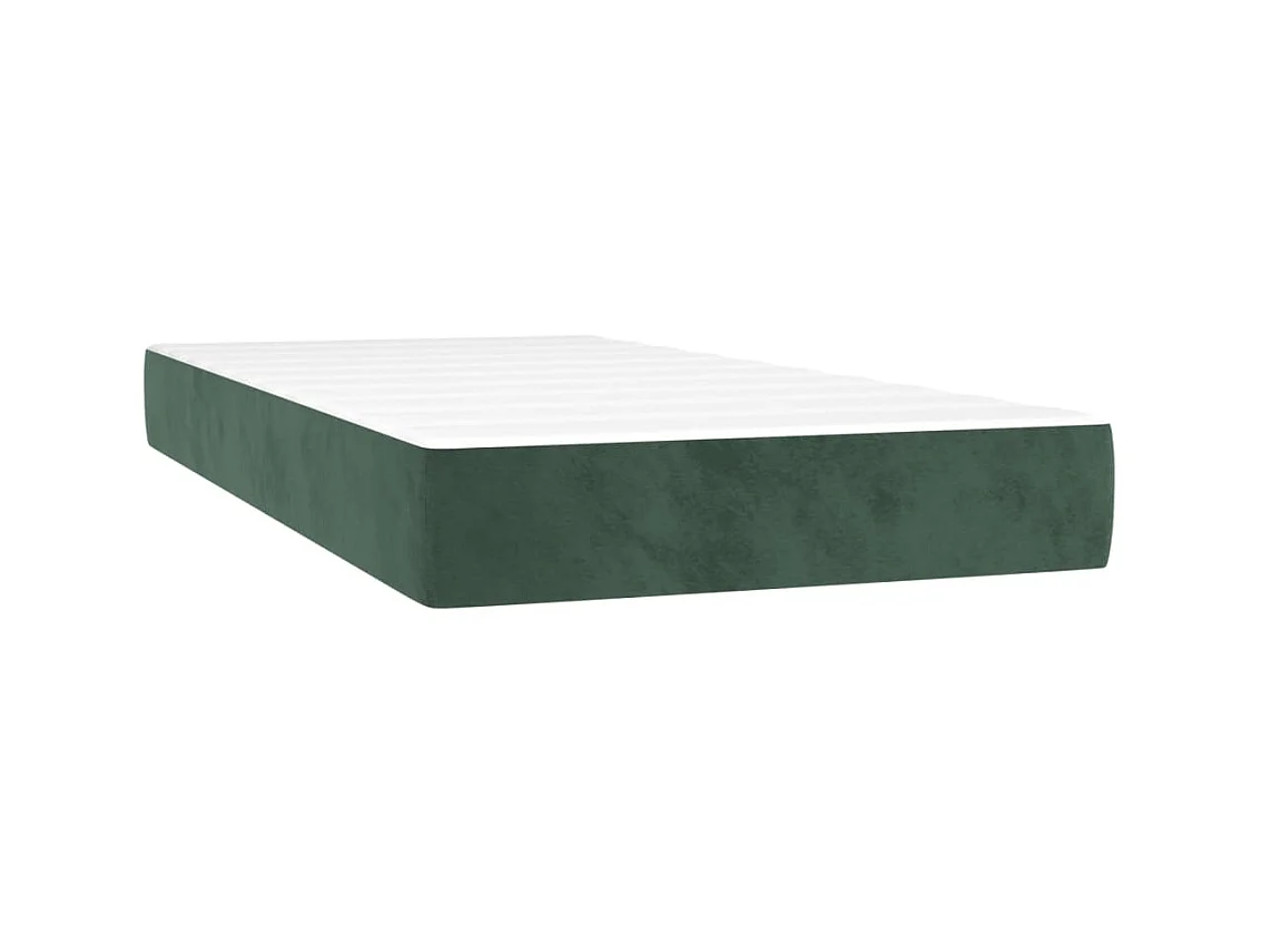 Boxspring met matras fluweel donkergroen 90x200 cm NL52824