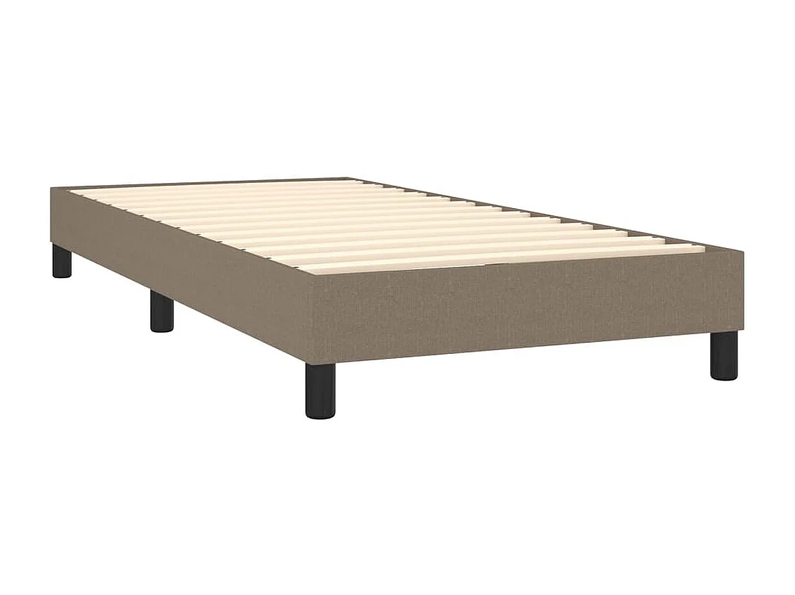 LED-Boxspringbett mit Matratze,Bett für Schlafzimmer Taupe 90x200 cm Stoff -CFW18255