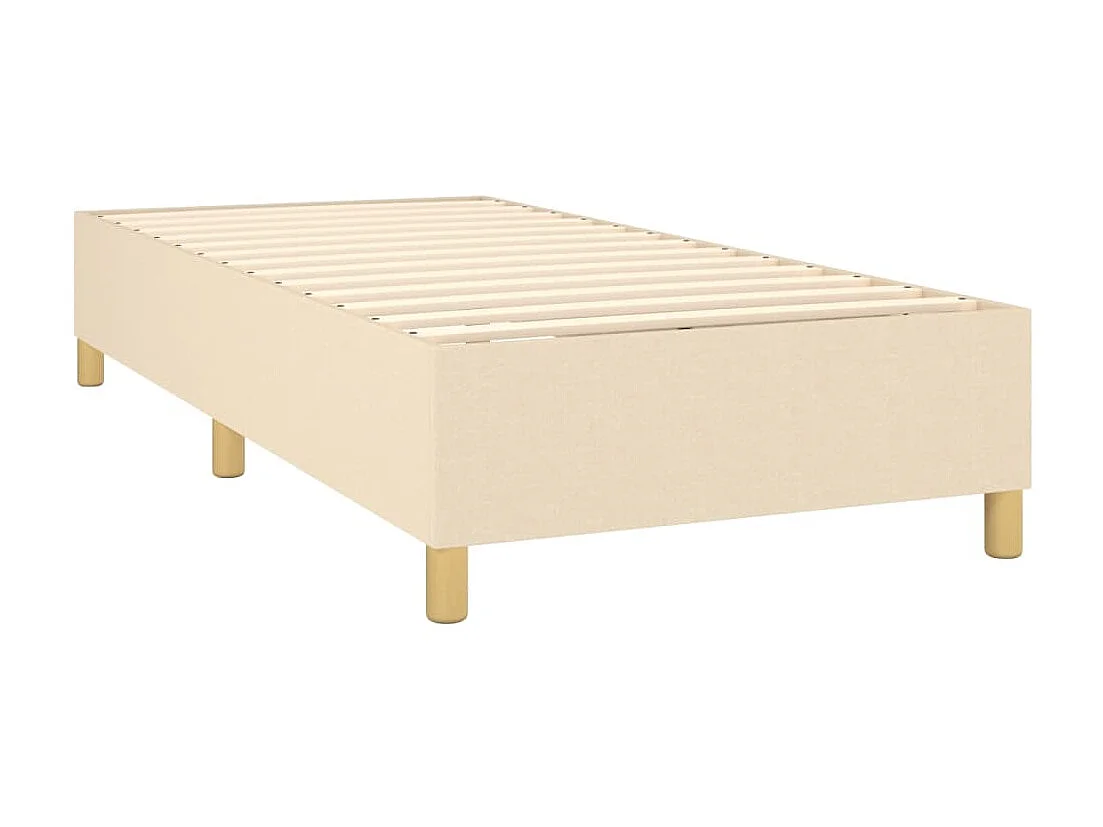 Cama continental c/ colchão e LED 100x200 cm tecido cor creme PT902620