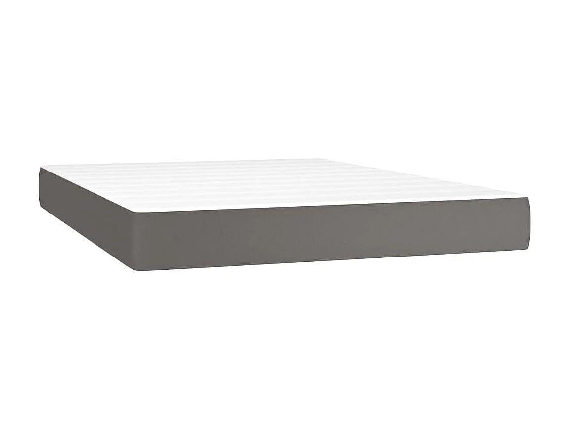 Boxspringbett mit Matratze,Bett für Schlafzimmer Grau 140x200 cm Kunstleder -CFW31376