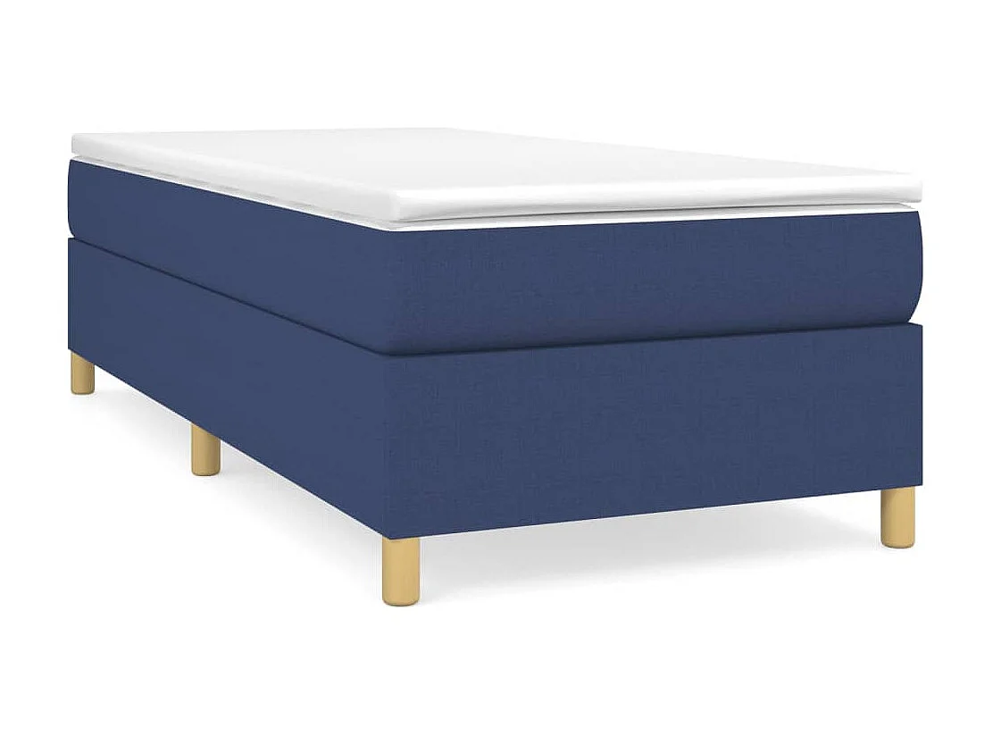 Conjunto Boxspring - 90x200 cm + Somieres + colchón tela azul ES41820