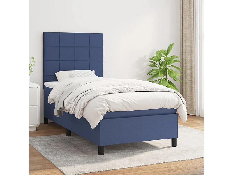 Boxspringbett mit Matratze,Bett für Schlafzimmer Blau 80x200 cm Stoff -CFW92479