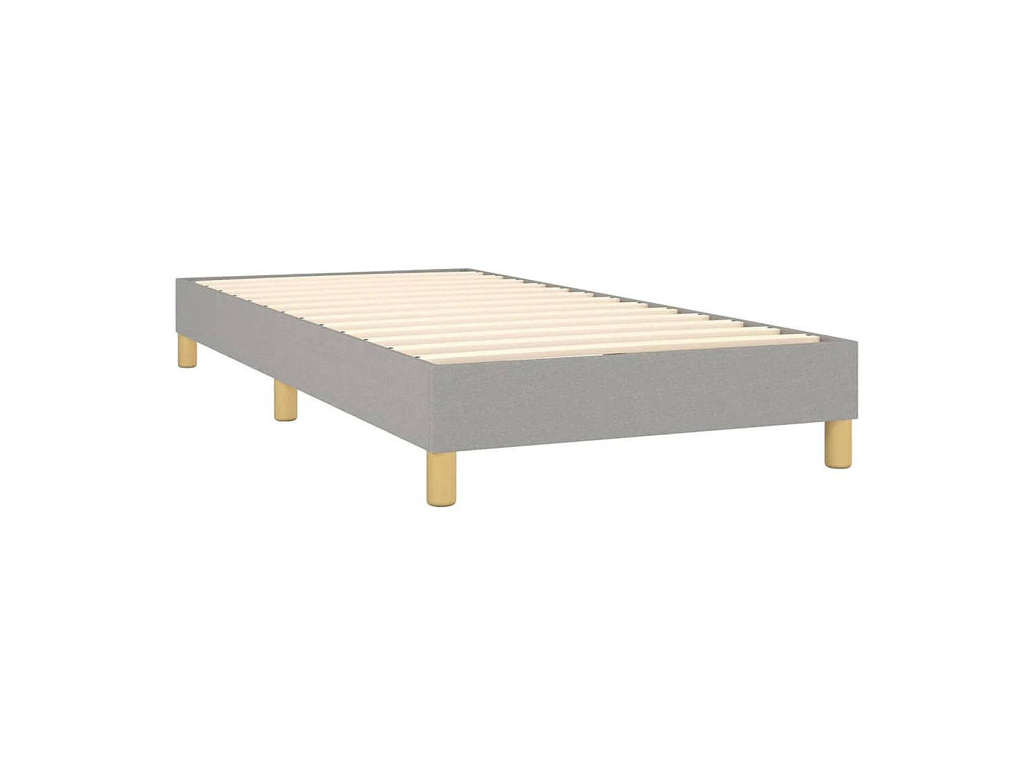 Conjunto Boxspring - 80x200 cm + Somieres + colchón tela y LED gris claro ES43483