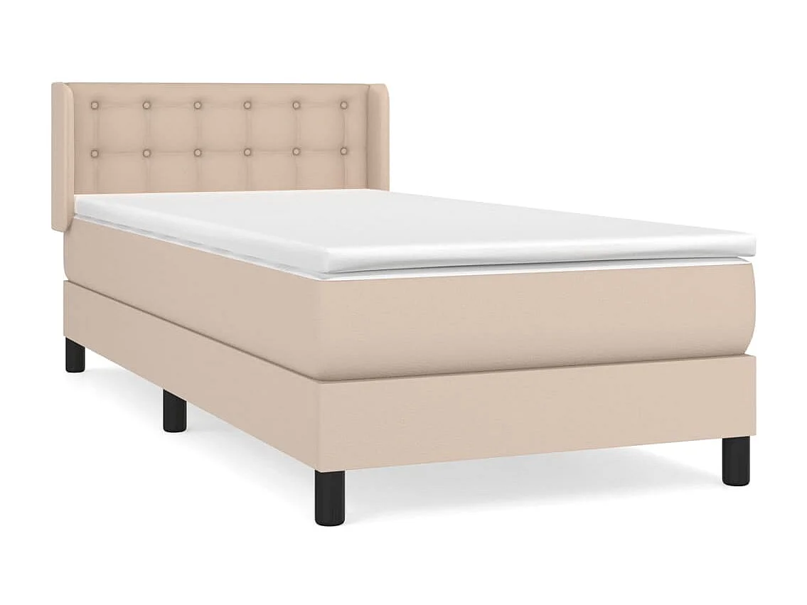 Boxspringbett mit Matratze,Bett für Schlafzimmer Cappuccino-Braun 90x200cm Kunstleder -CFW79013