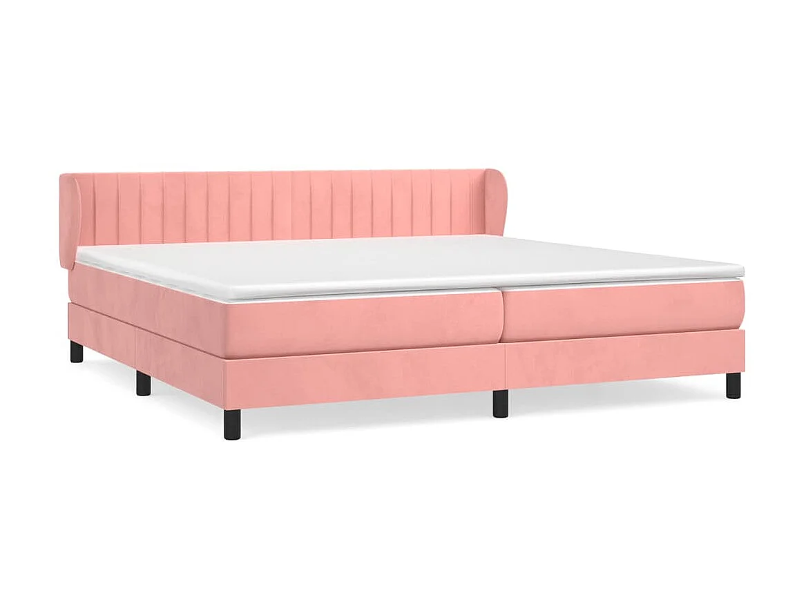 Boxspringbett mit Matratze,Bett für Schlafzimmer Rosa 200x200 cm Samt -CFW22207
