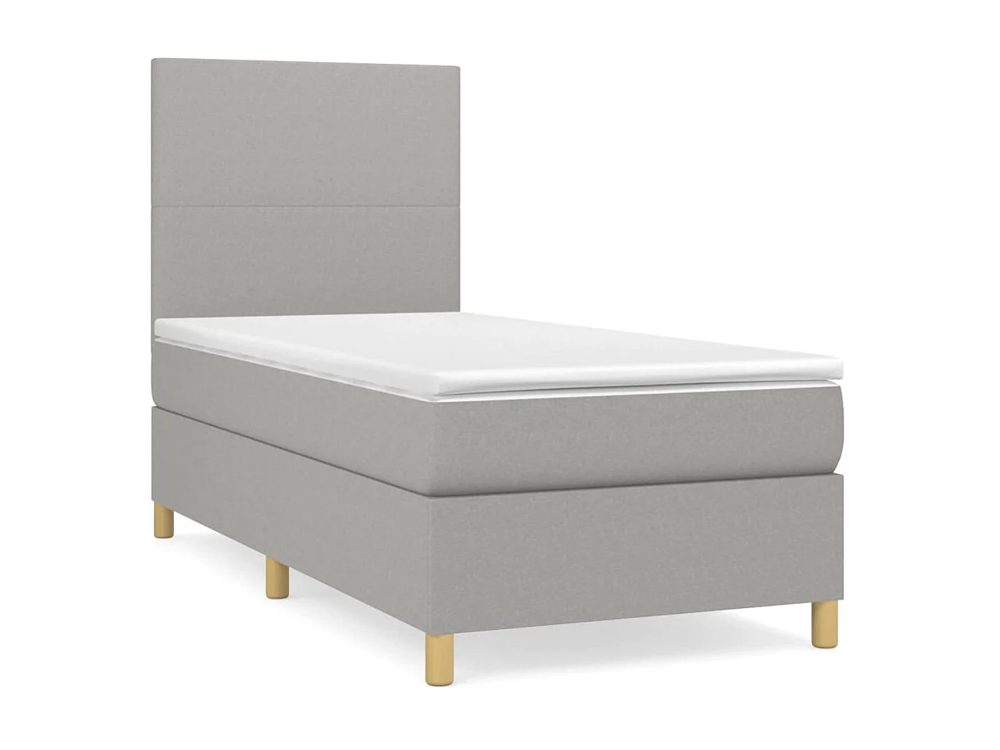 Boxspringbett mit Matratze,Bett für Schlafzimmer Hellgrau 80x200 cm Stoff -CFW41791