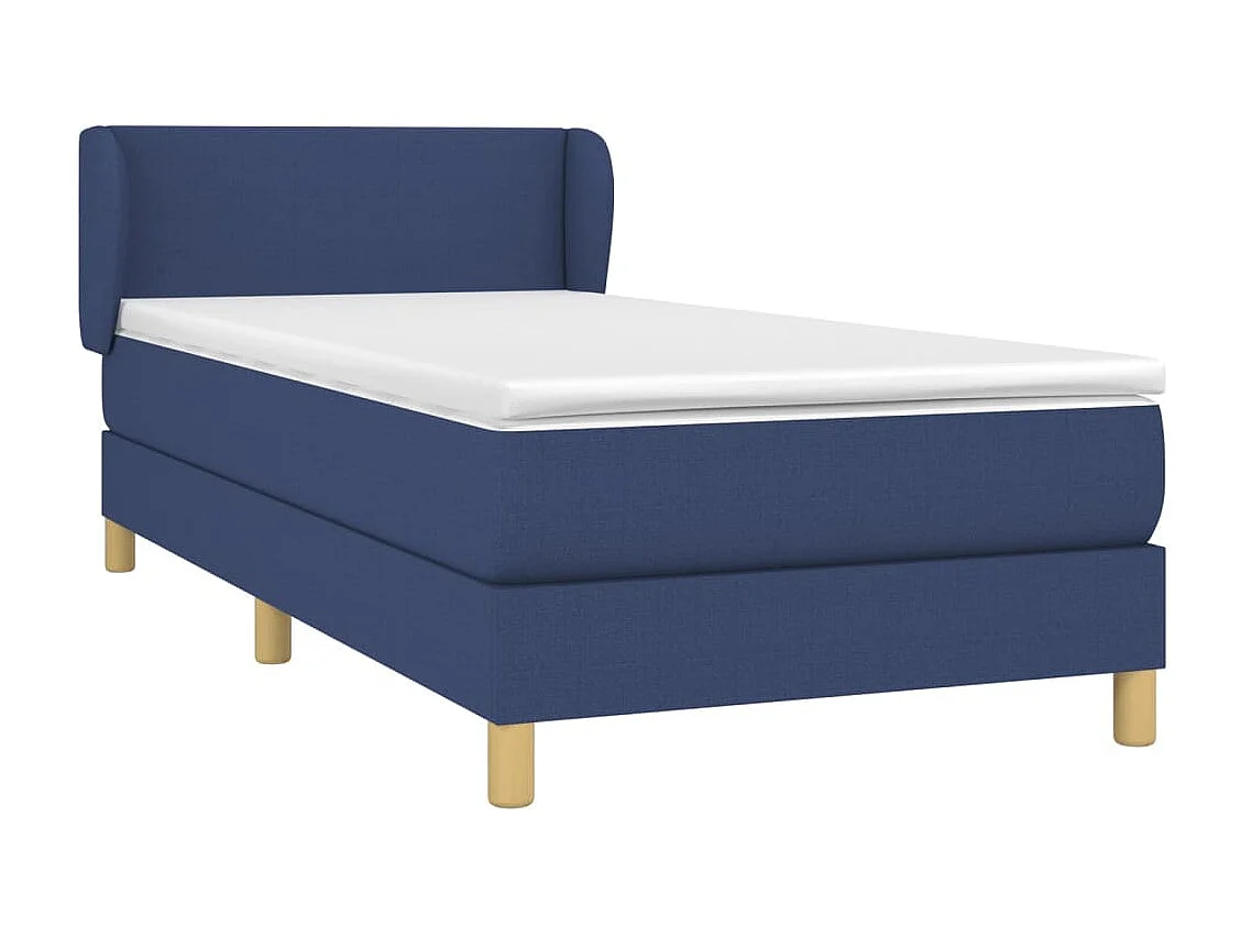 Boxspringbett mit Matratze,Bett für Schlafzimmer Blau 90x200 cm Stoff -CFW33555