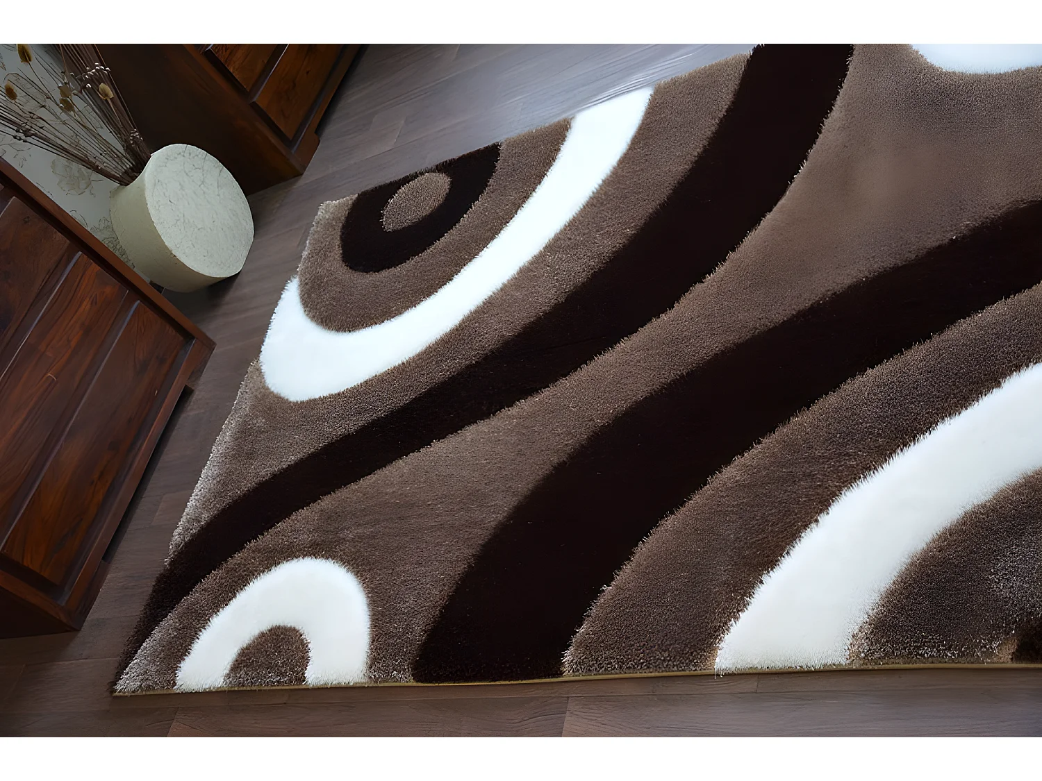 Tappeto Shaggy SPACE 3D B314 j.marrone 120x170 cm