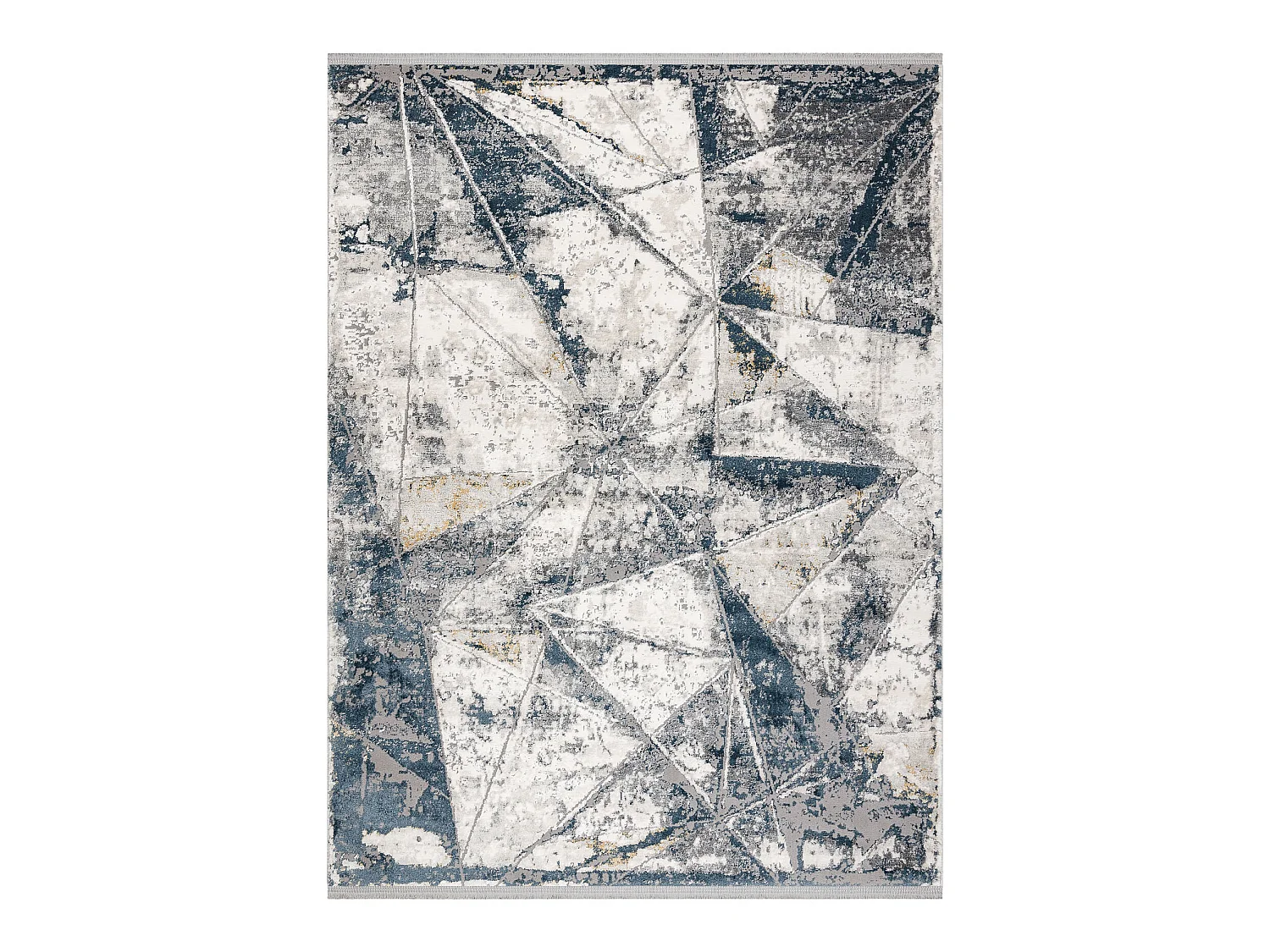 Tapijt modern TULS 51326 Geometrisch, mozaika ivoor / blauw  120x170 cm