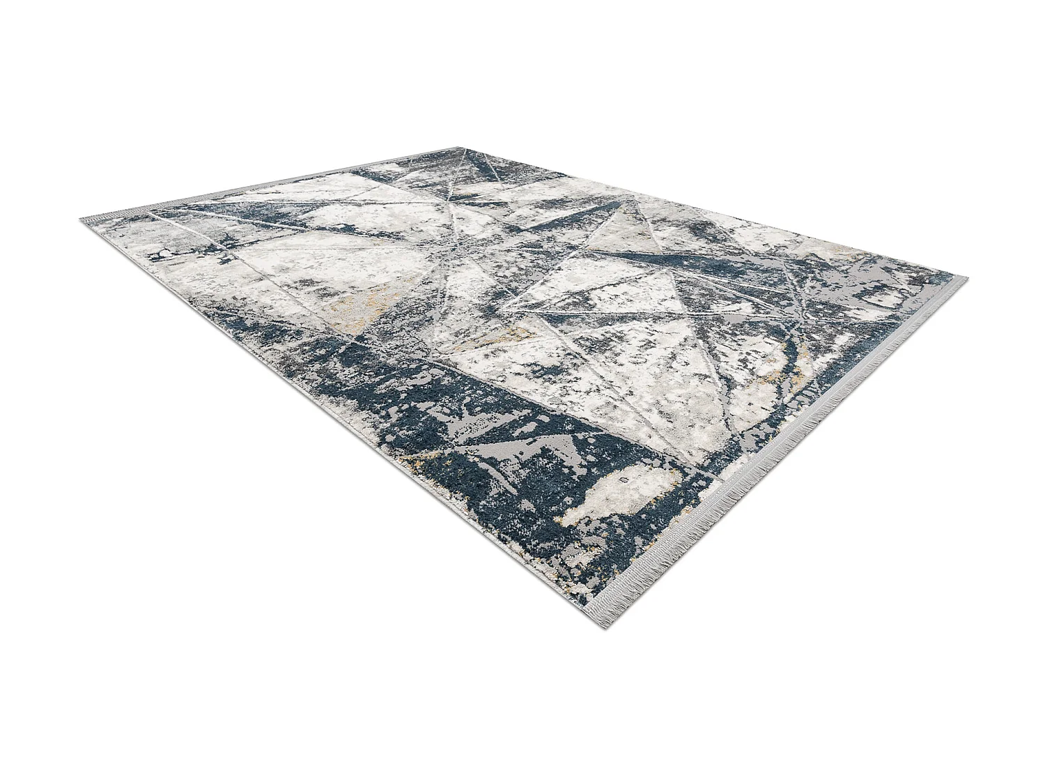 Tapijt modern TULS 51326 Geometrisch, mozaika ivoor / blauw  120x170 cm