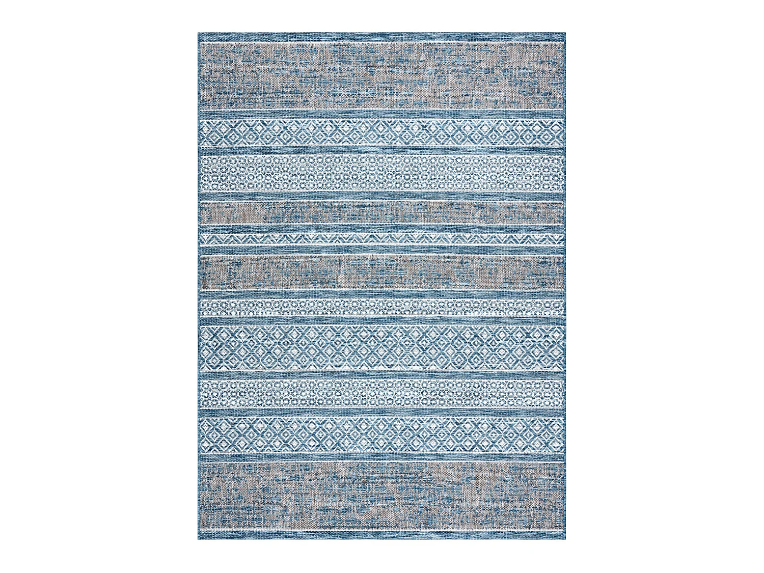 Sisal tapijt SISAL LOFT 21118 BOHO ivoor/zilver/blauw 140x200 cm