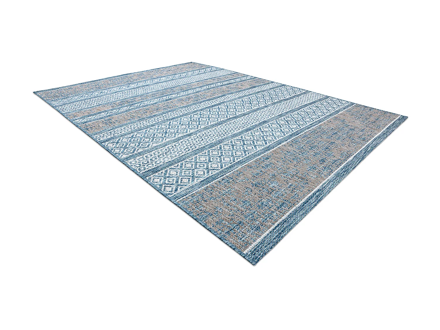 Sisal tapijt SISAL LOFT 21118 BOHO ivoor/zilver/blauw 140x200 cm