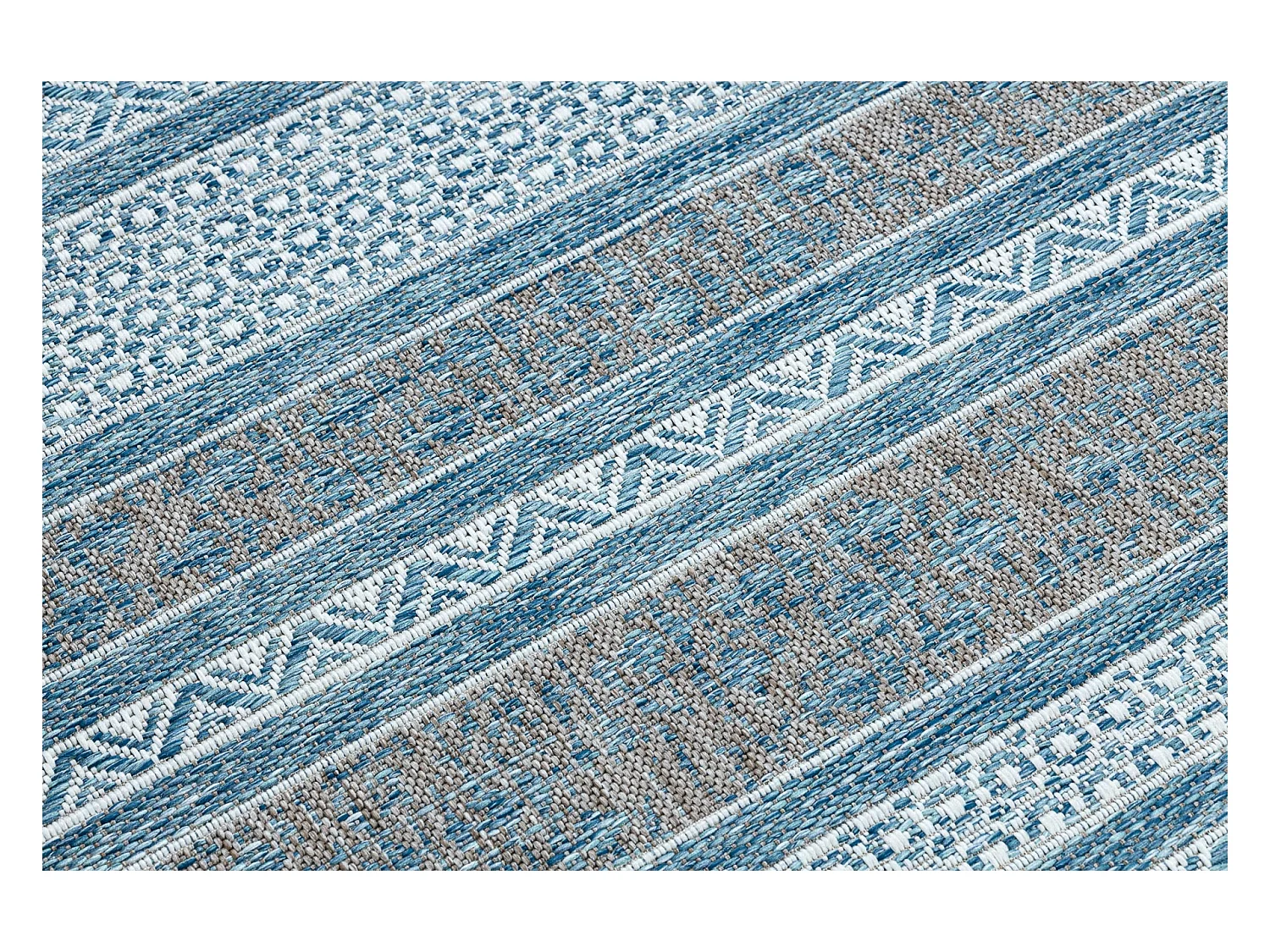Sisal tapijt SISAL LOFT 21118 BOHO ivoor/zilver/blauw 140x200 cm