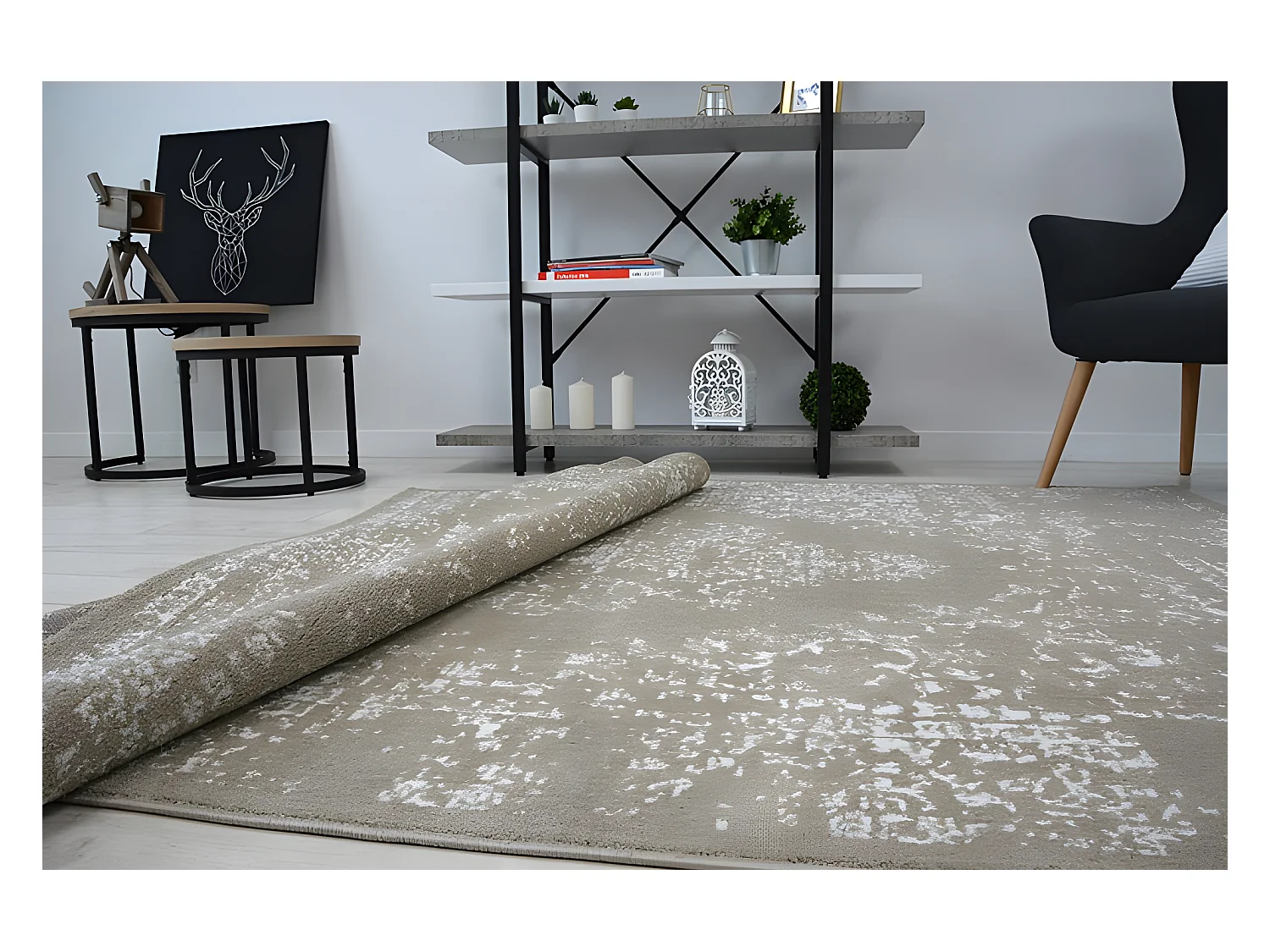 Tappeto SENSE Micro 81261 Vintage beige/bianco 80x150 cm