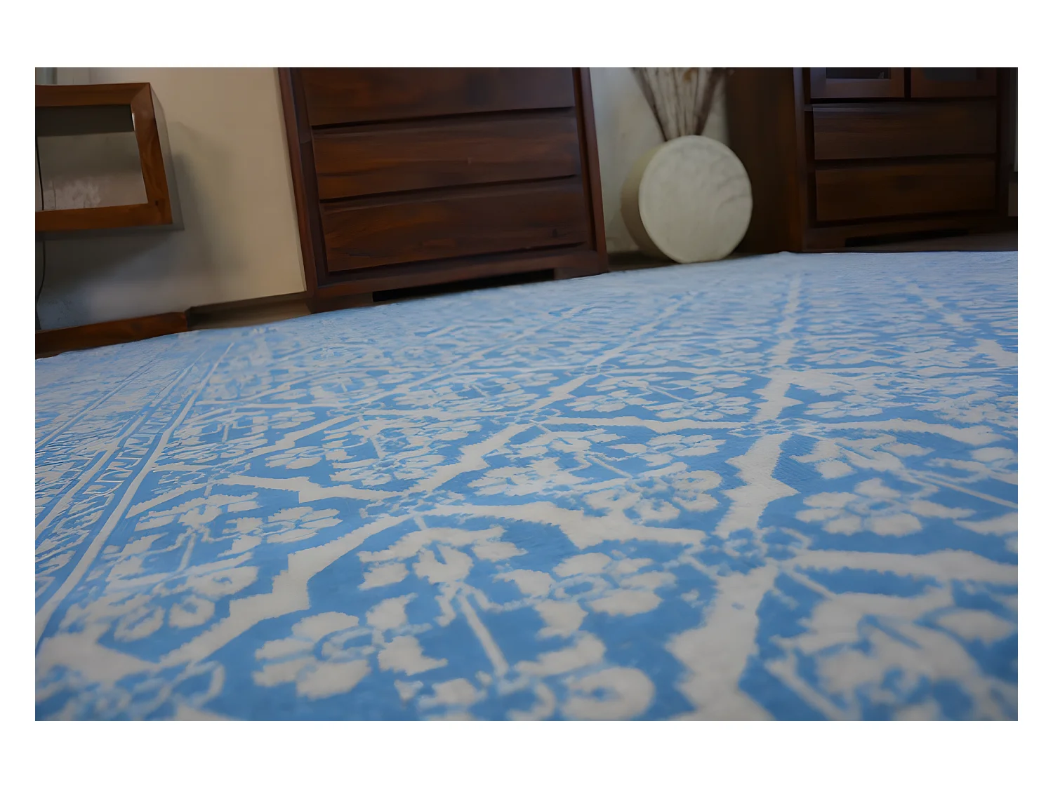 Tapijt Vintage Bloemen , 22209/543 blauw 120x170 cm