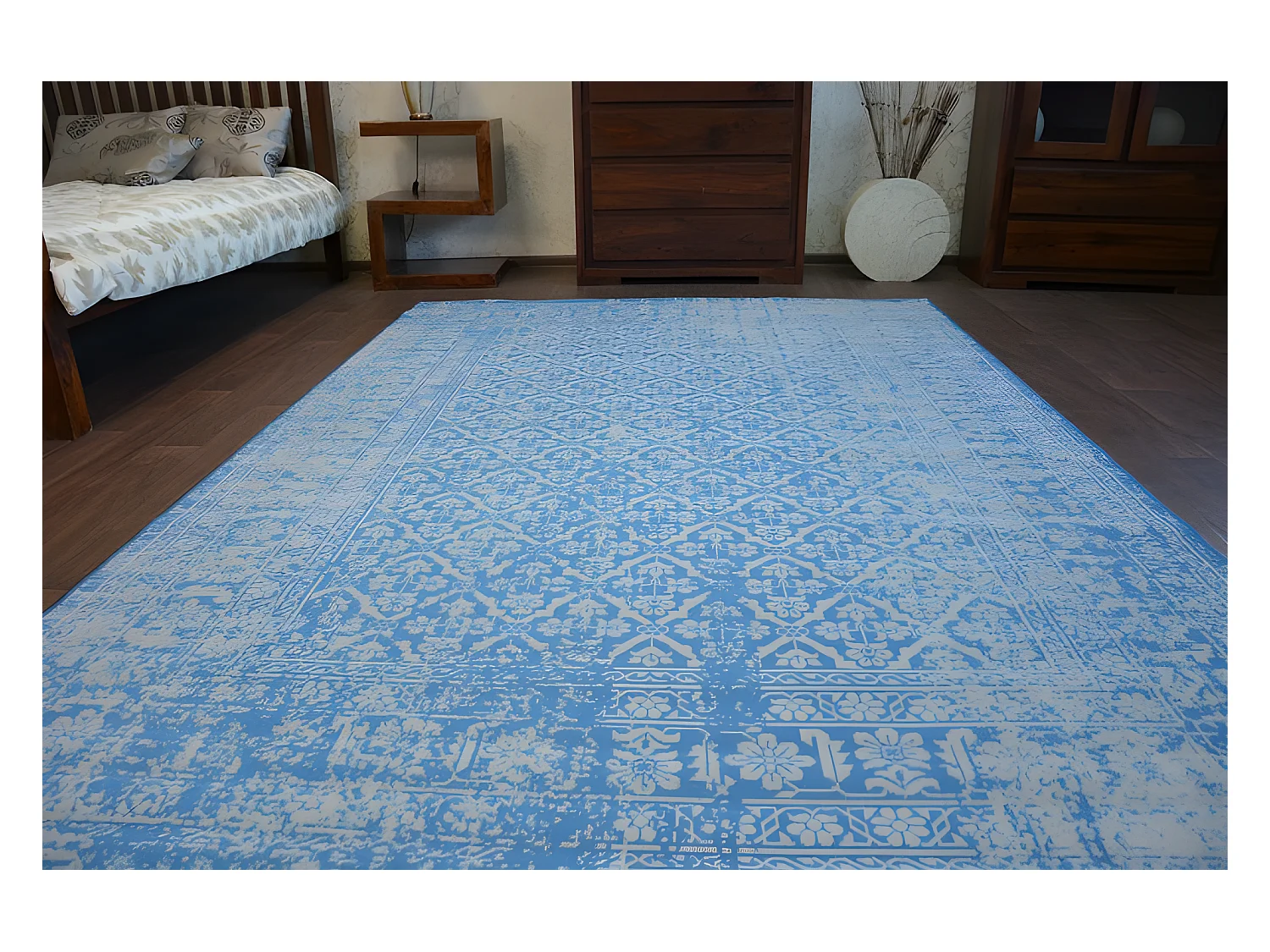 Tapijt Vintage Bloemen , 22209/543 blauw 120x170 cm