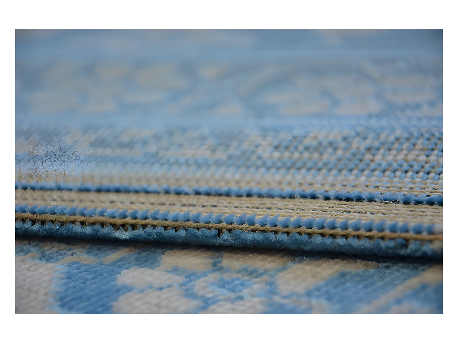 Tapijt Vintage Bloemen , 22209/543 blauw 120x170 cm
