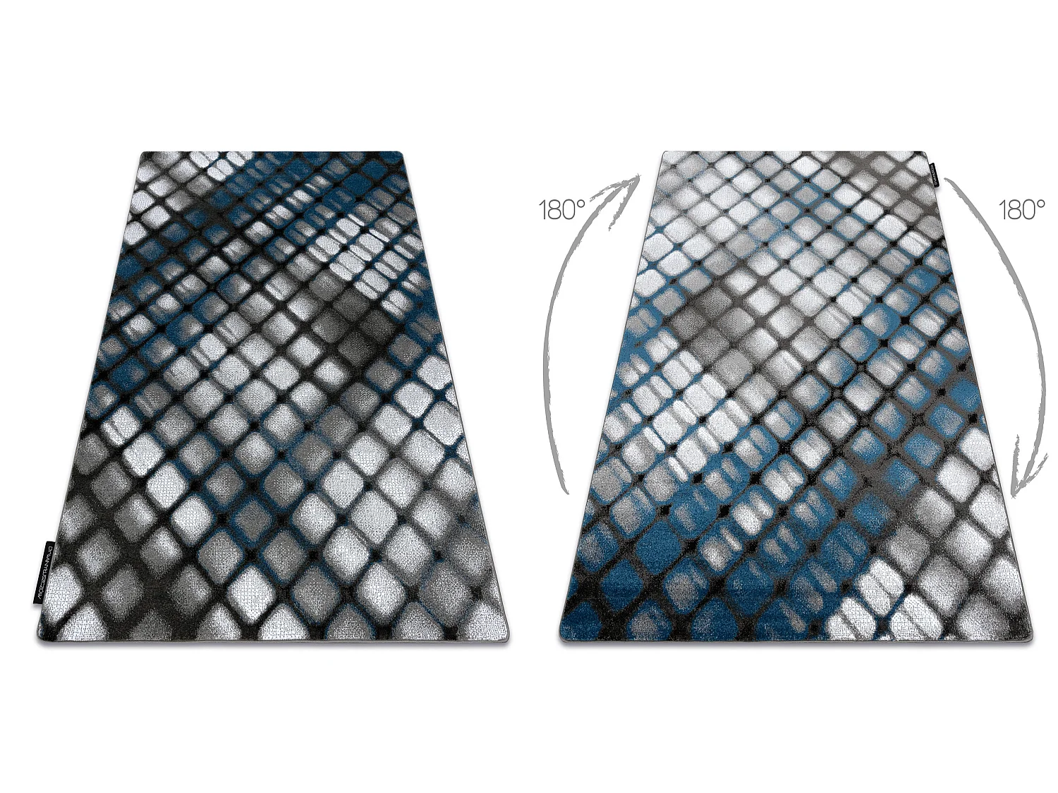 Tapis INTERO REFLEX 3D treillis bleu 80x150 cm