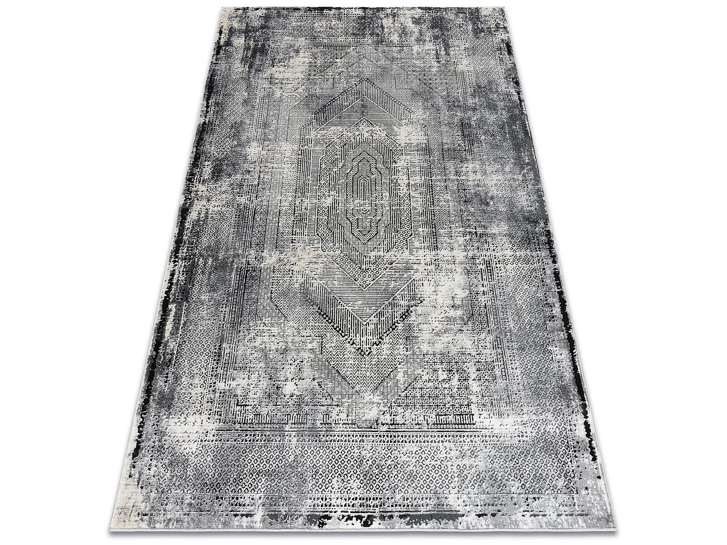 Tapis VINCI 1417 moderne Géométrique vintage - Structural ivoire / a 80x150 cm