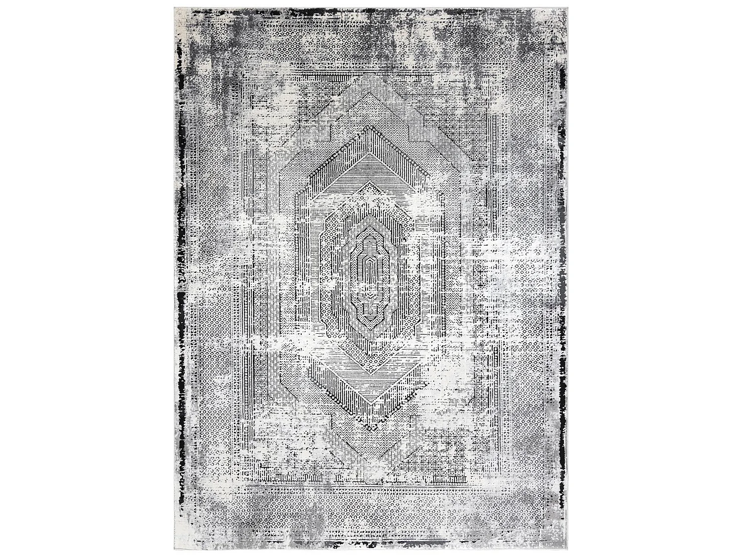 Tapis VINCI 1417 moderne Géométrique vintage - Structural ivoire / a 80x150 cm