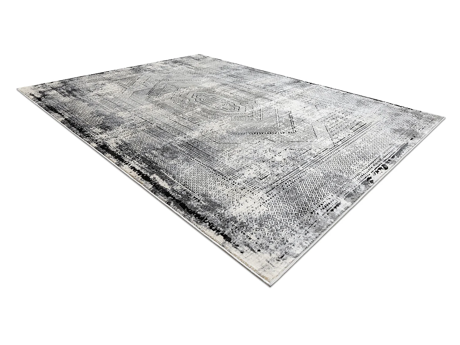 Tapis VINCI 1417 moderne Géométrique vintage - Structural ivoire / a 80x150 cm