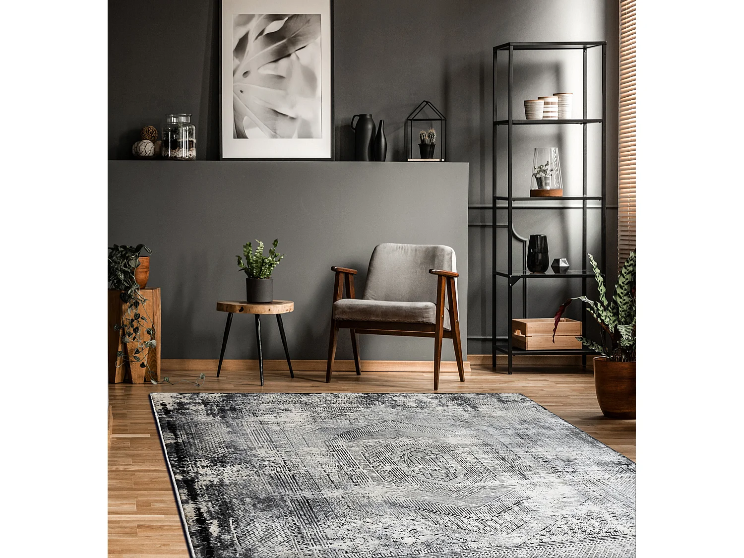 Tapis VINCI 1417 moderne Géométrique vintage - Structural ivoire / a 80x150 cm