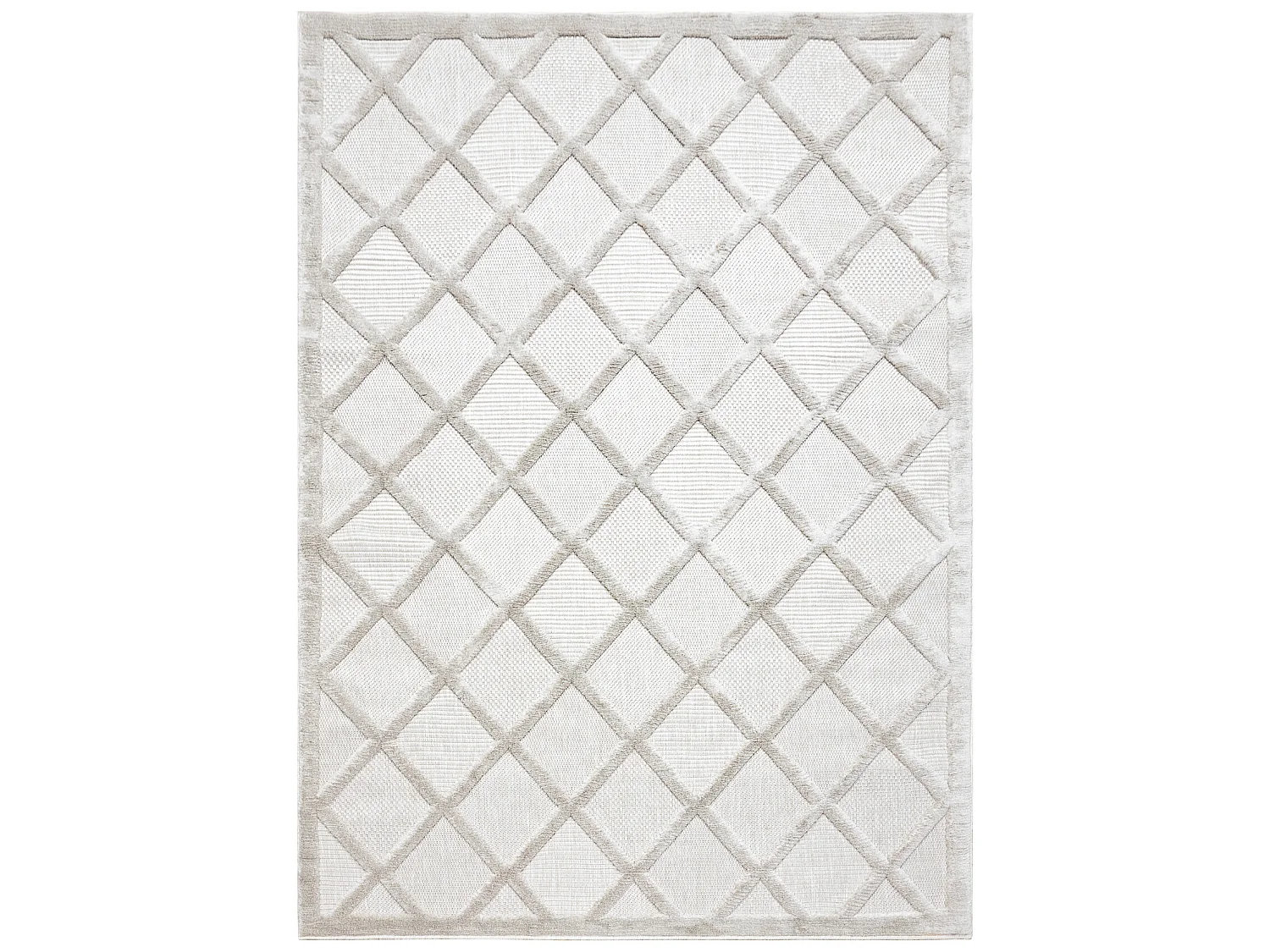 Tapijt SANTO SISAL 58365B geruite, trellis beige 80x150 cm