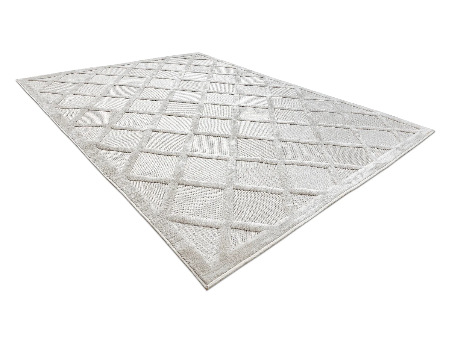 Tapijt SANTO SISAL 58365B geruite, trellis beige 80x150 cm