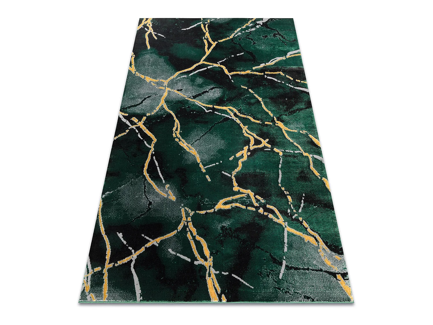 Tapijt EMERALD exclusief 1018 glamour, stijlvol marmer fles groen / go 80x150 cm