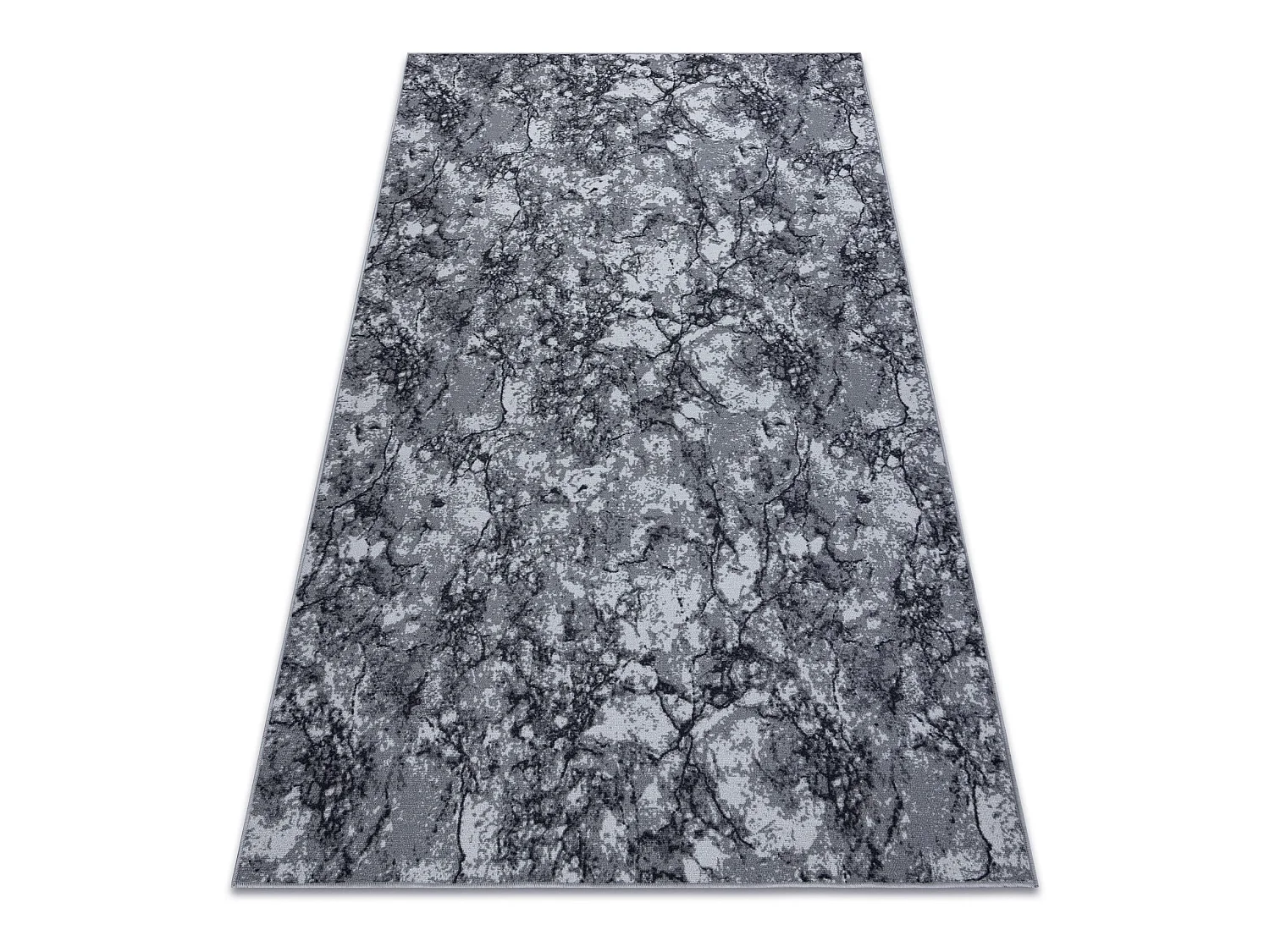 TAPIJT - anti slip vloerbedekking MARBLE marmer, steen grijskleuring 150x150 cm