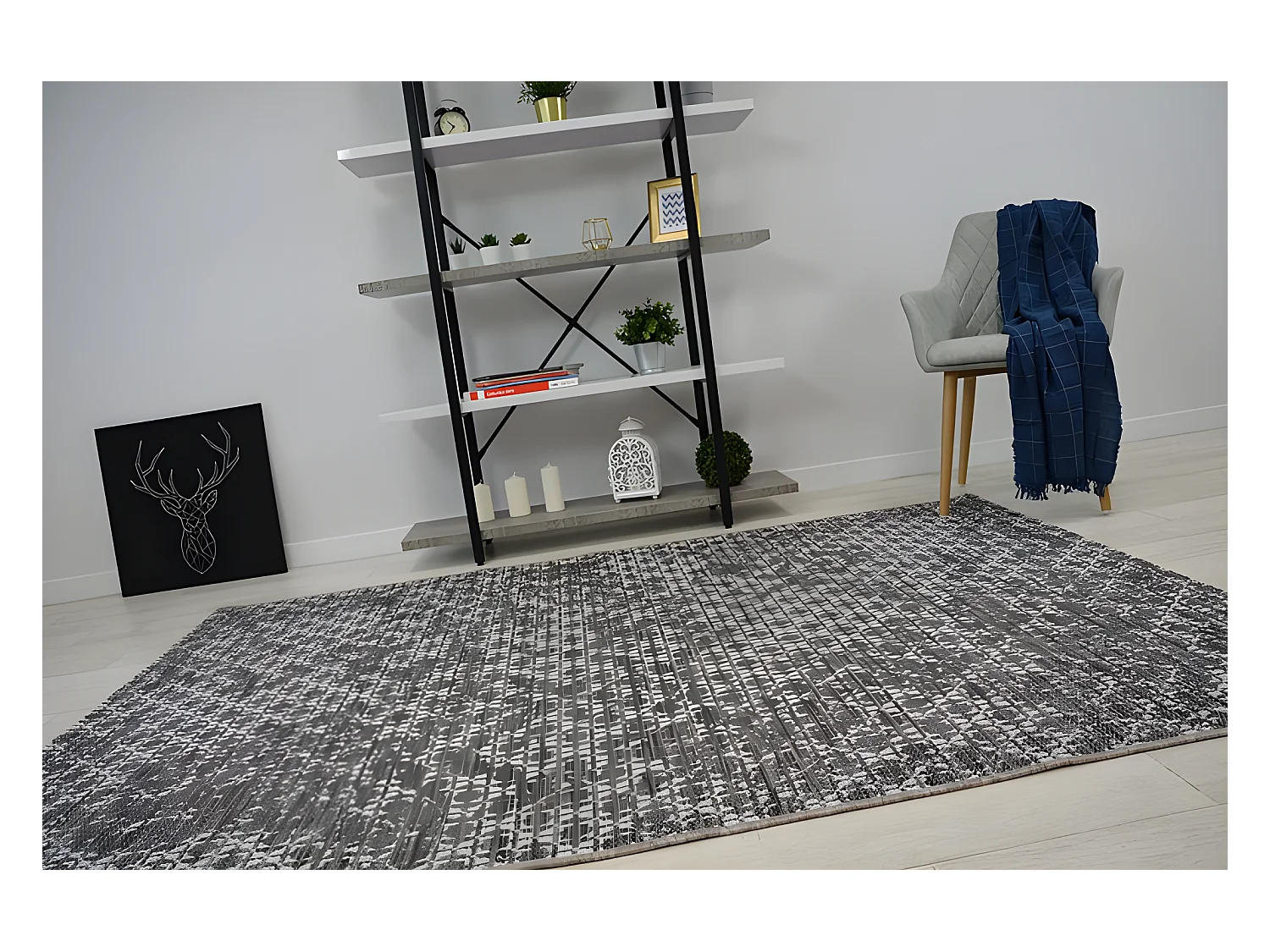 Tapis EN CORDE SIZAL LOFT 21145 BOHO ivoire/argentin/gris 160x230 cm