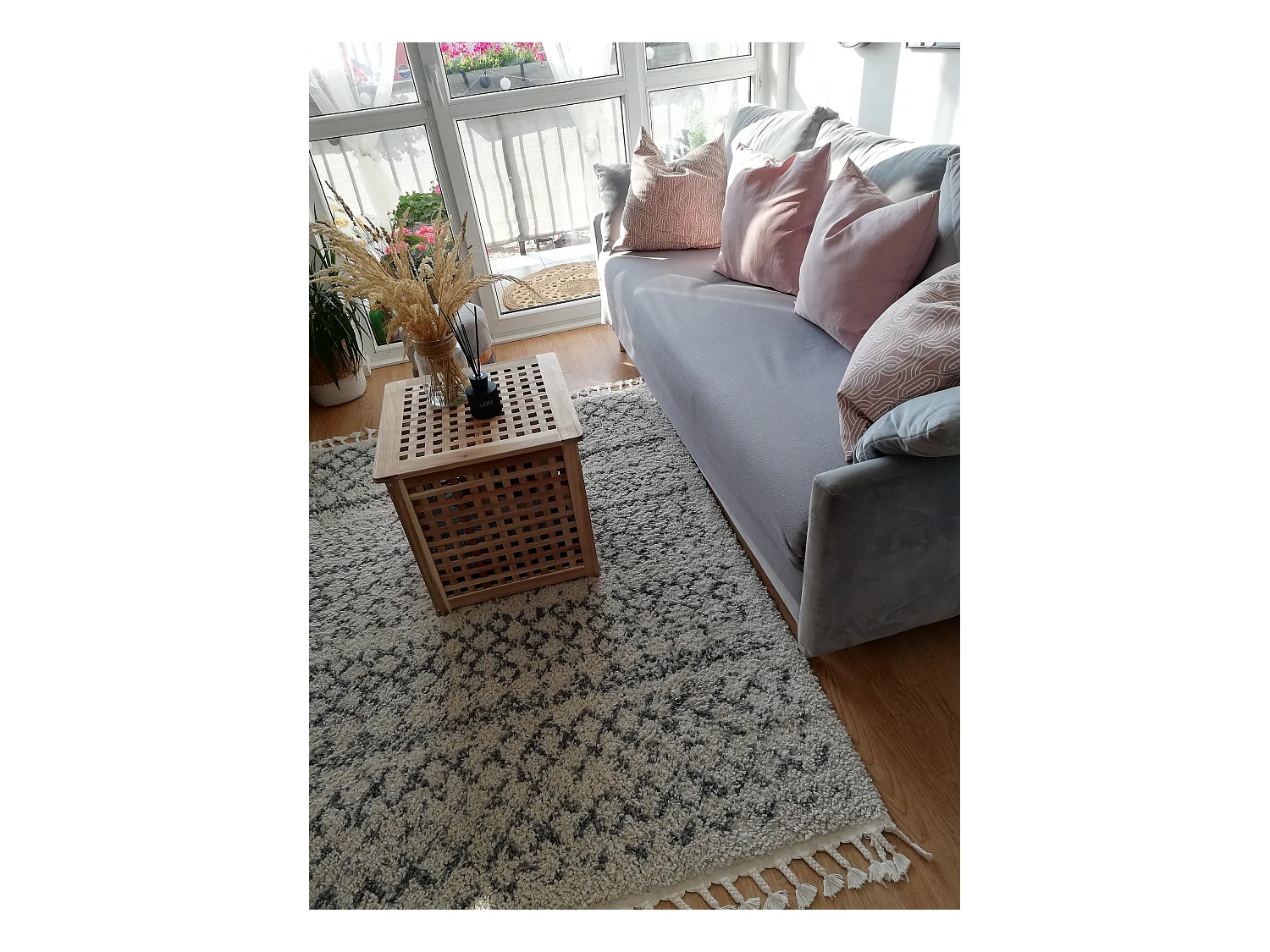 Tapijt BERBER AGADIR G0522 crème / grijskleuringrand , Barber , marok 80x150 cm
