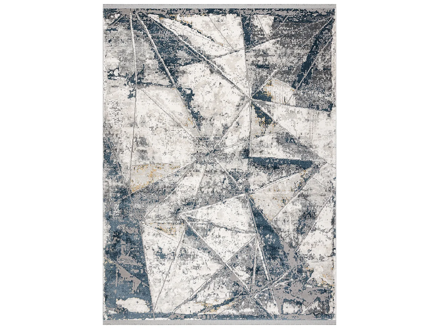 Tapijt modern TULS 51326 Geometrisch, mozaika ivoor / blauw  80x150 cm