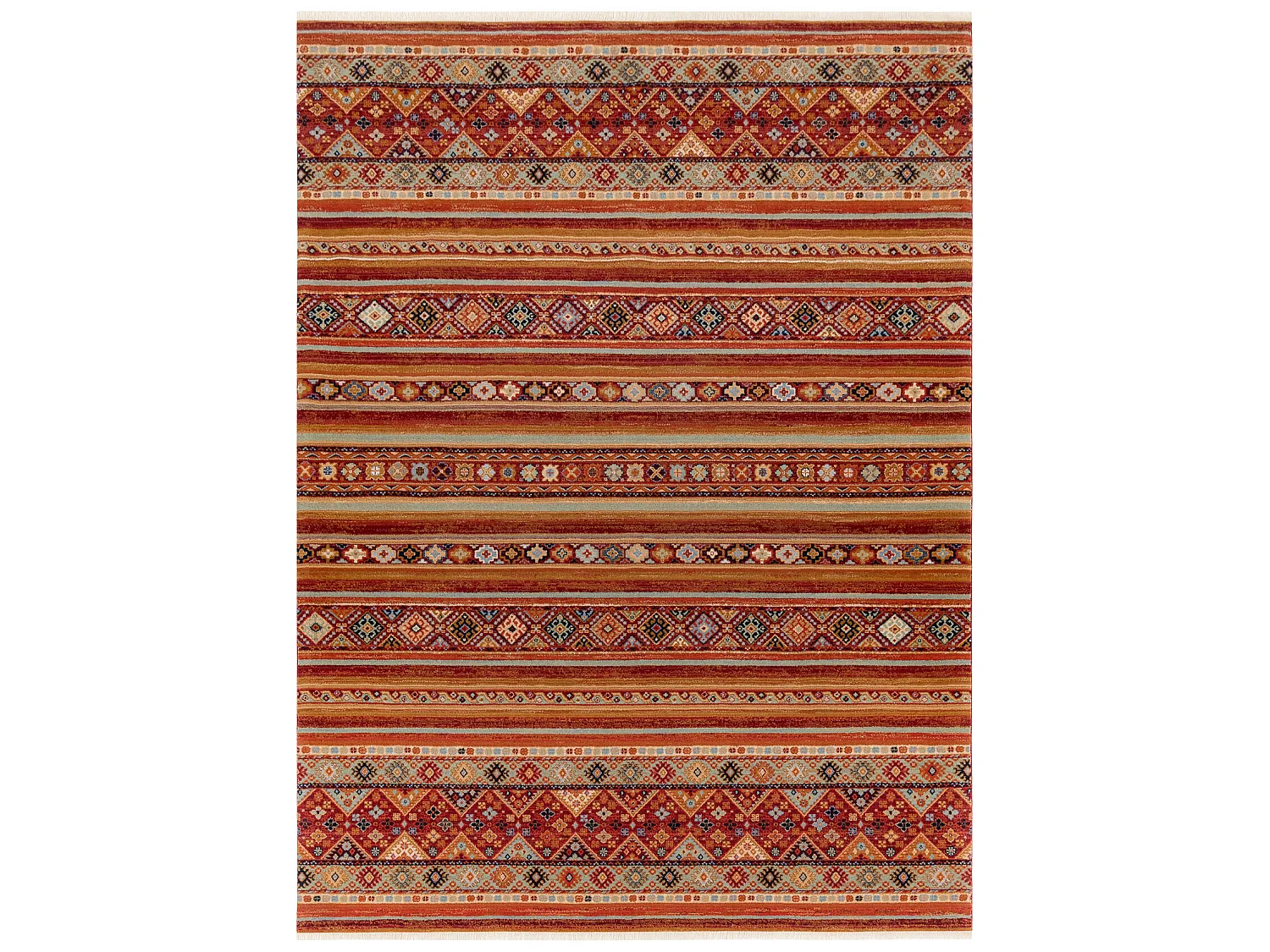 Tapis KESHAN franges, oriental 7685/53578 terre cuite 160x230 cm