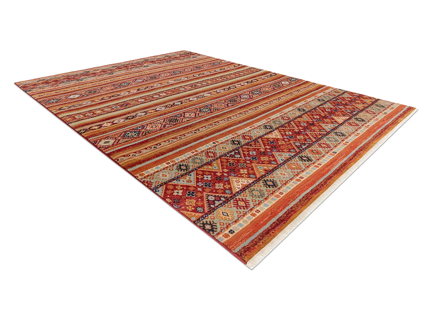 Tapis KESHAN franges, oriental 7685/53578 terre cuite 160x230 cm