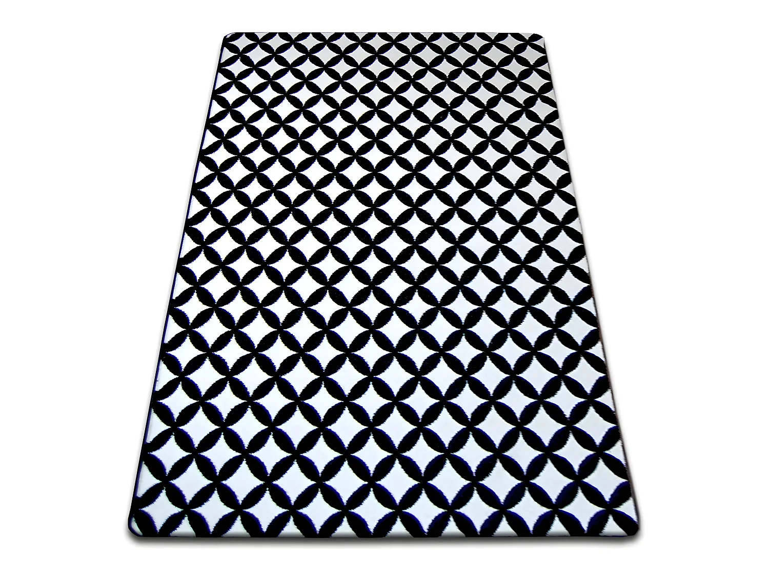 Tapis SKETCH - F757 crème et blanc - Carreau 140x190 cm