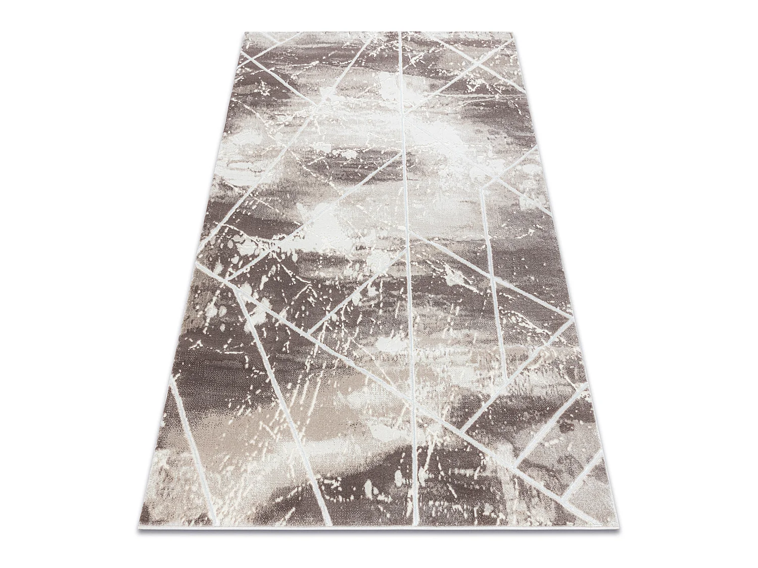 Tapijt CORE 1818 Geometrisch - structureel, twee lagen vlies, ivoor /  80x150 cm