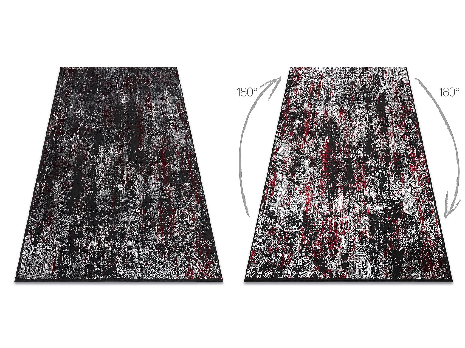 Tapijt VINCI 1524 modern Ornament vintage gewreven - Structureel antra 120x170 cm