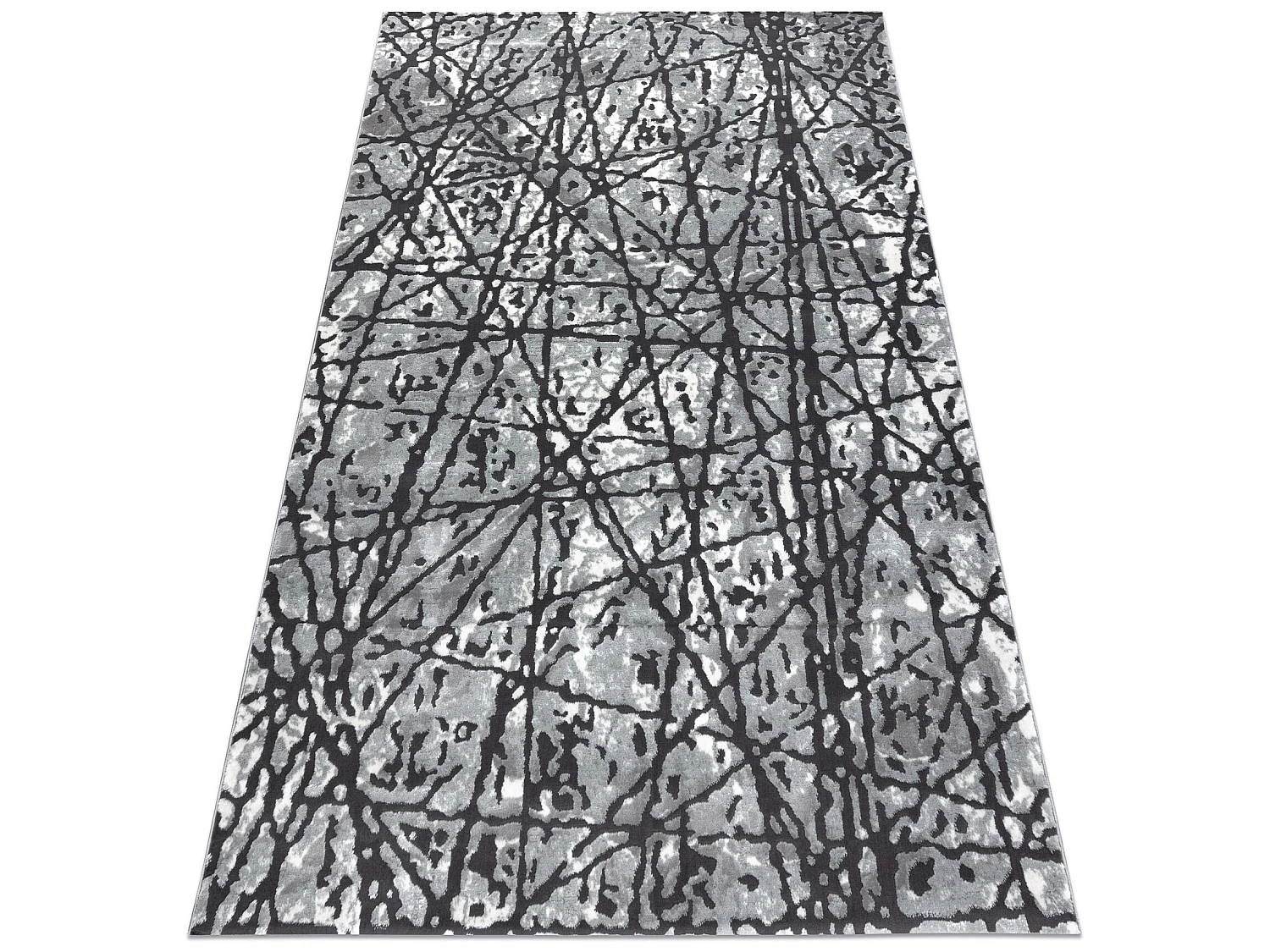 Tapijt ZARA 0W7053 P50 140 - Structureel, twee poolhoogte , grijskleur 120x170 cm