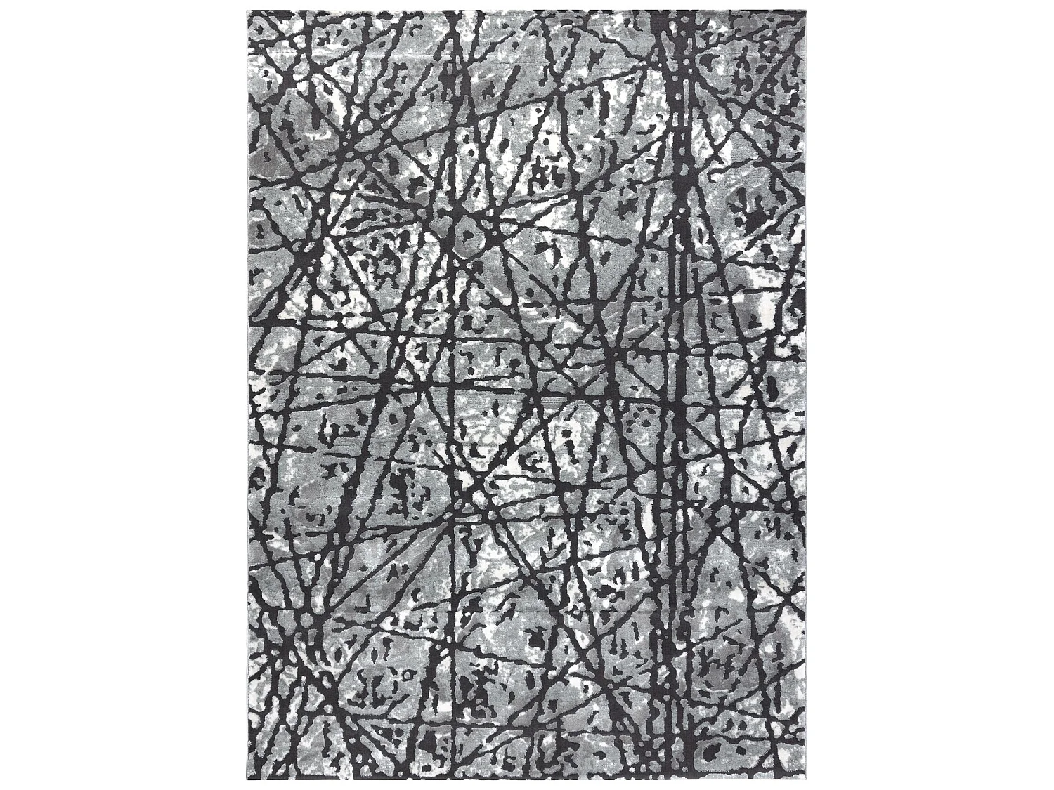 Tapijt ZARA 0W7053 P50 140 - Structureel, twee poolhoogte , grijskleur 120x170 cm