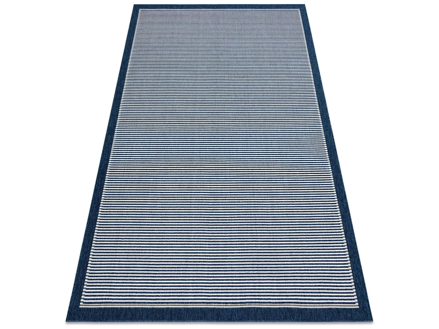 Tapijt SPRING 20411994 lijnen , kader Sisal , lus - blauw 120x170 cm