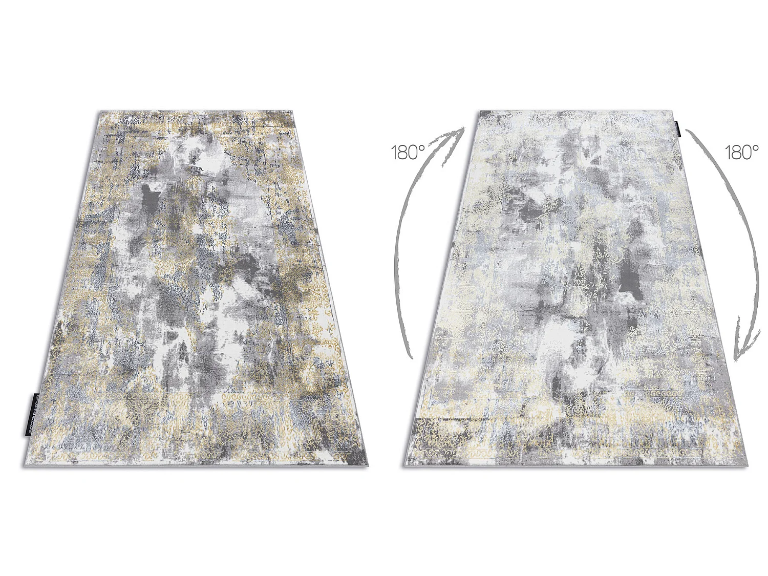 Tapijt DE LUXE modern 6754 Ornament vintage gewreven - Structureel cr� 140x190 cm