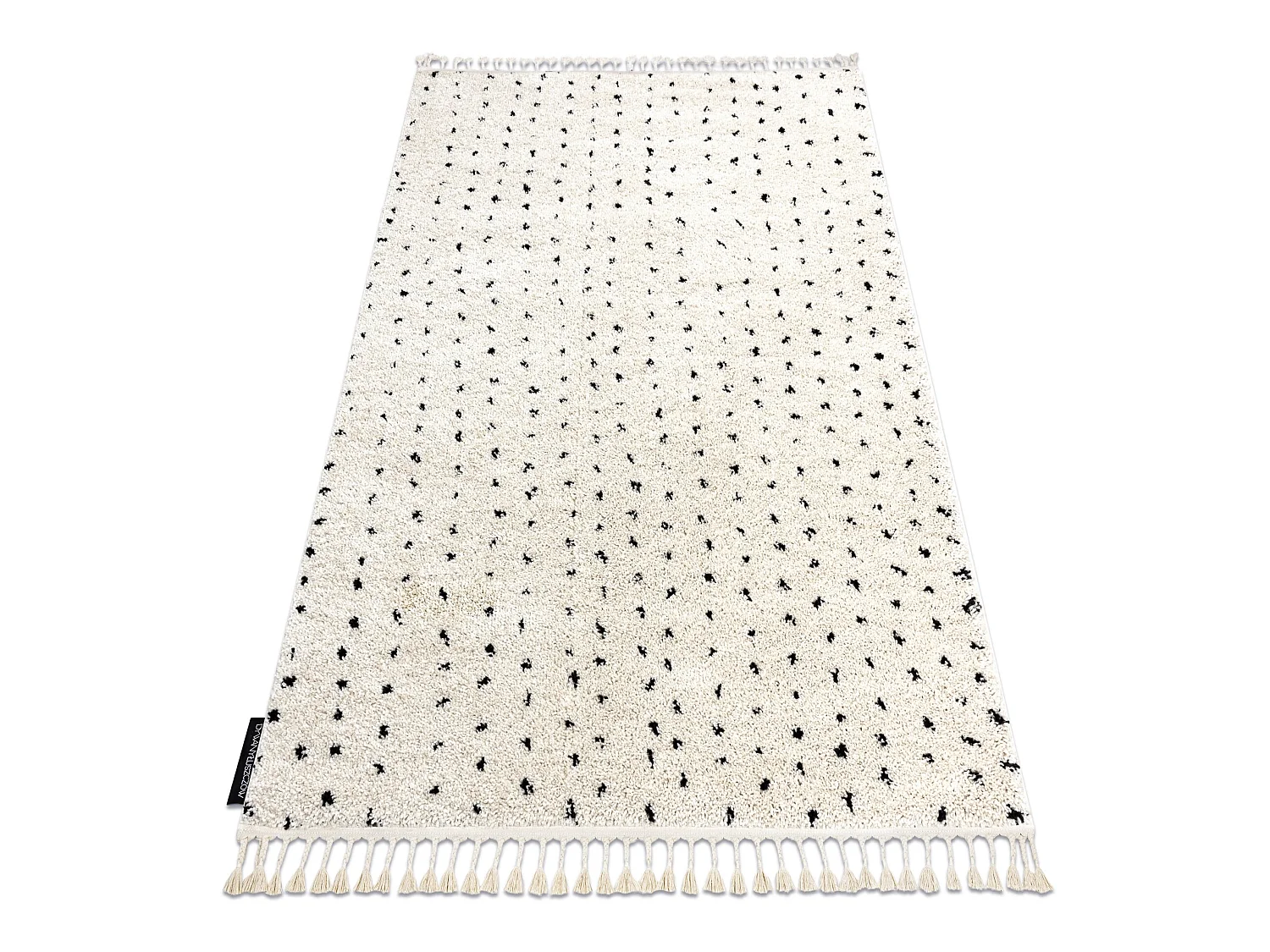 Tappeto BERBER SYLA B752 puntini crema Frange berbero marocchino shagg 120x170 cm