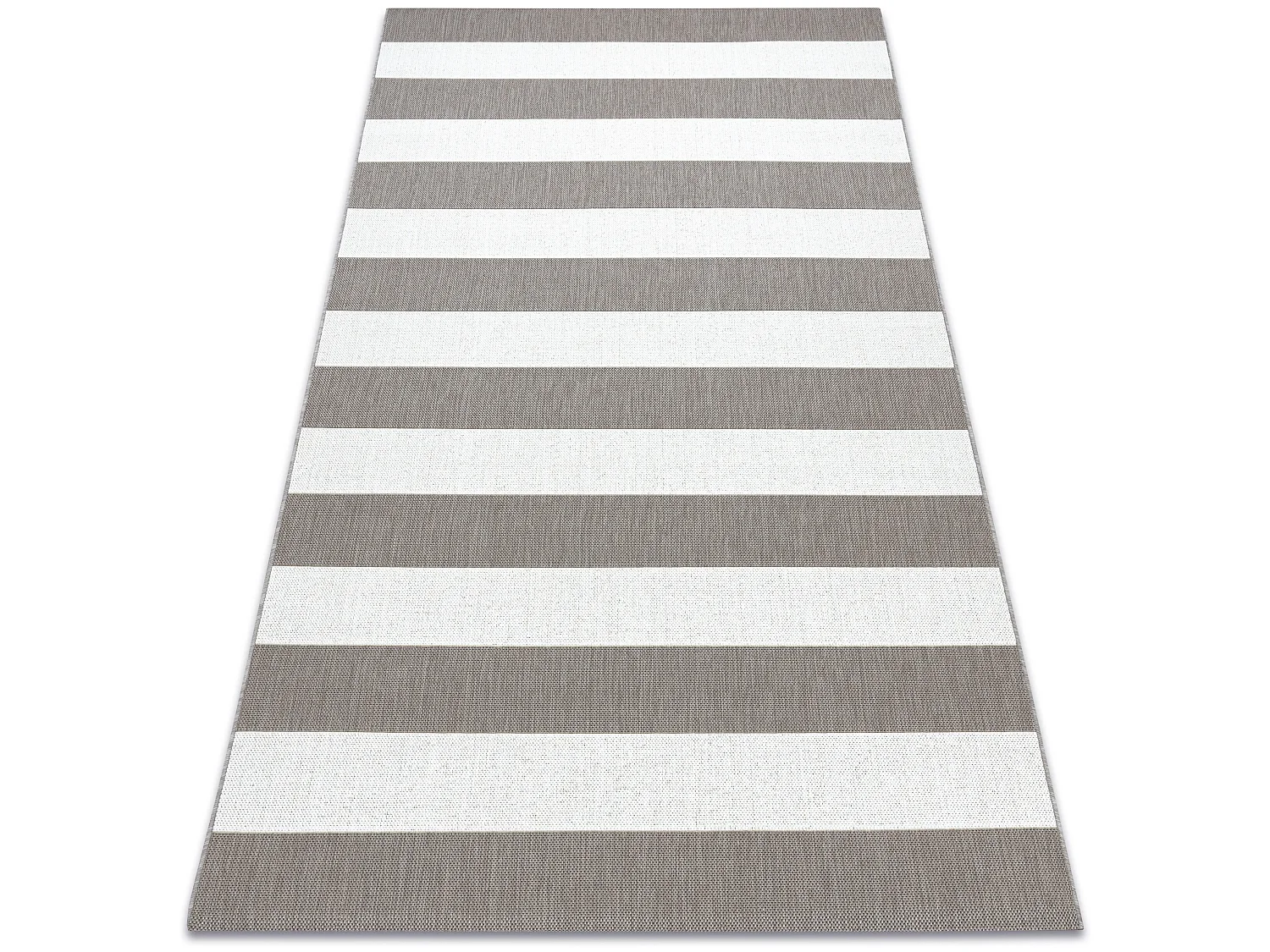 Tapis SIZAL FLAT 48644686 Rayures blanc beige 120x170 cm