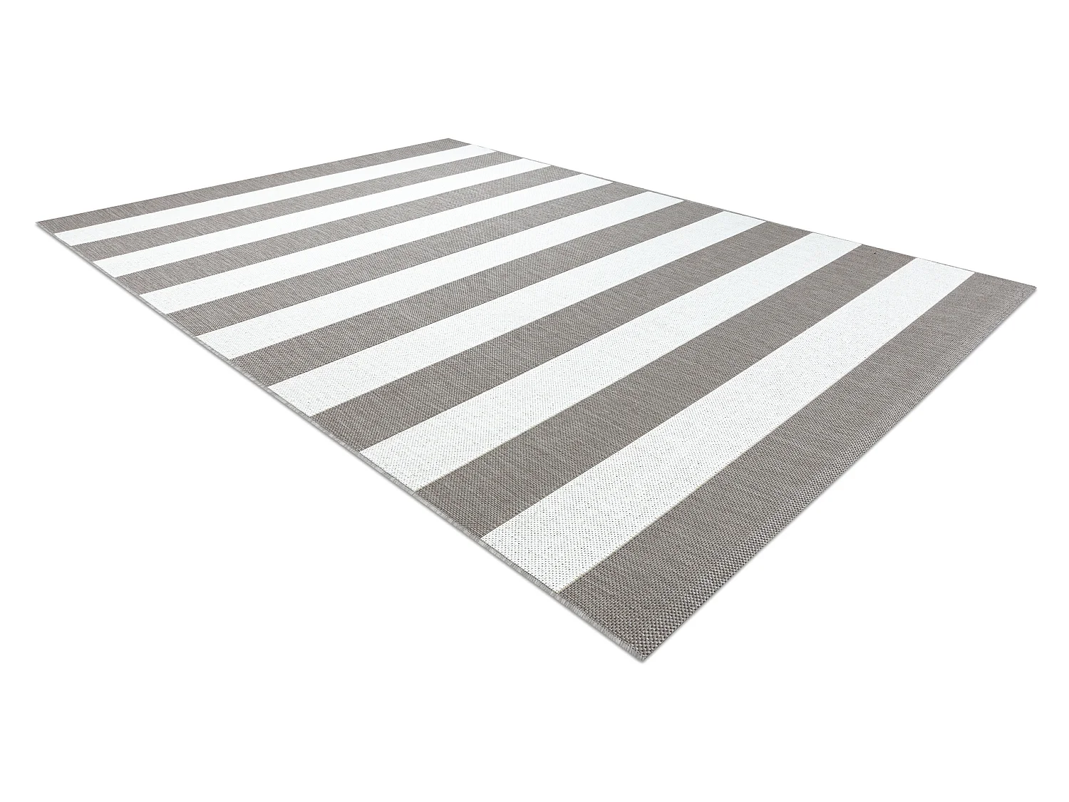 Tapis SIZAL FLAT 48644686 Rayures blanc beige 120x170 cm