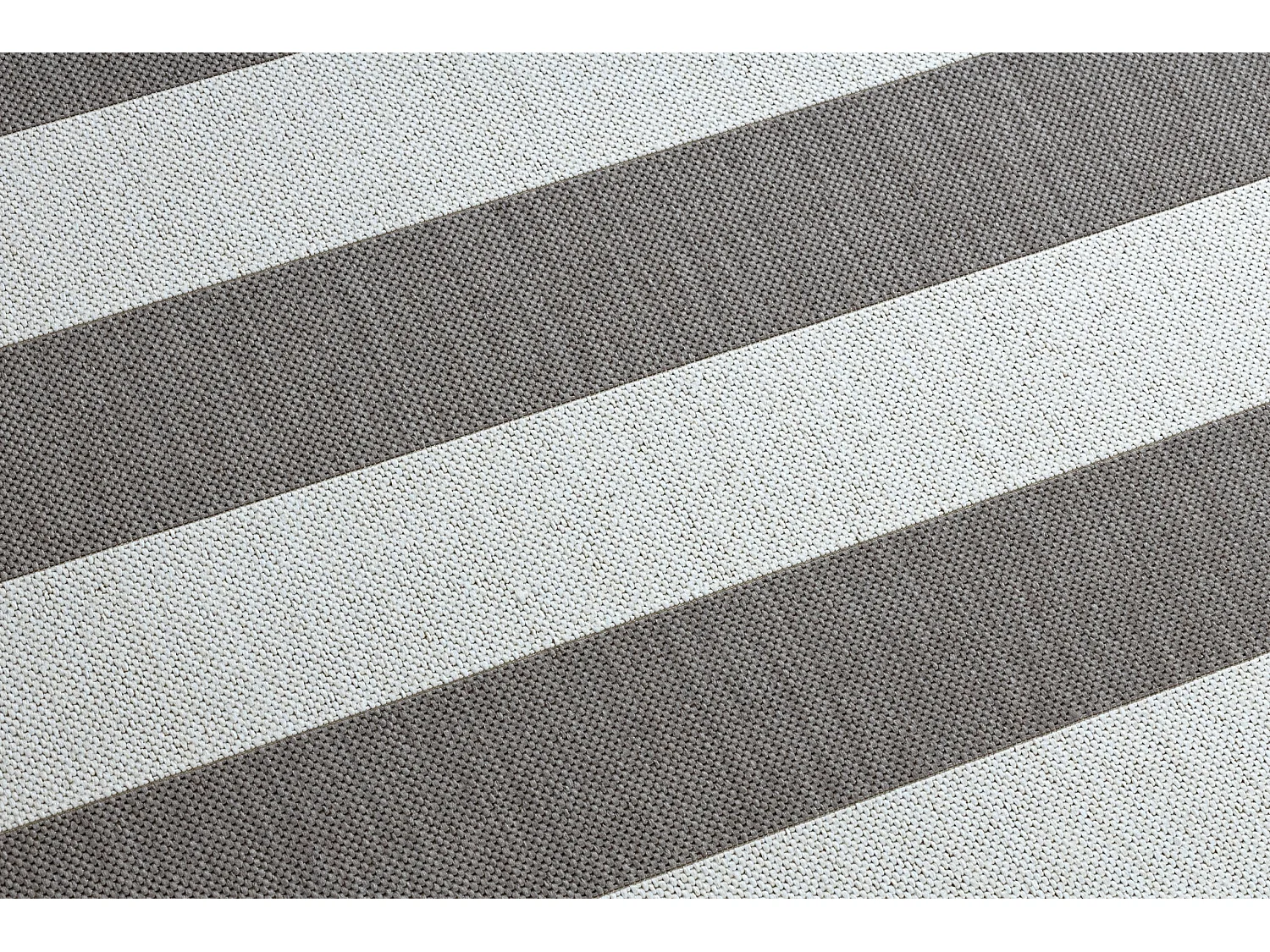 Tapis SIZAL FLAT 48644686 Rayures blanc beige 120x170 cm