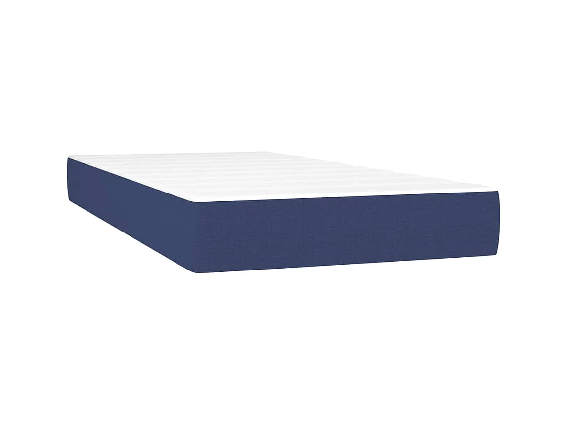 Ensemble complet boxspring - 80x200 cm + sommier tapissier + matelas Bleu Tissu SRGW13391