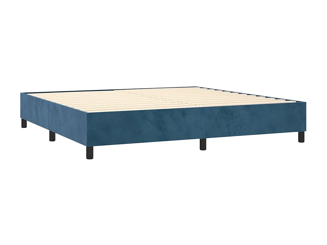 Boxspringbett mit Matratze,Bett für Schlafzimmer Dunkelblau 90x190 cm Samt -CFW65278